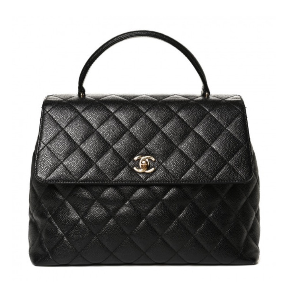 Chanel Kelly black caviar with gold hardware